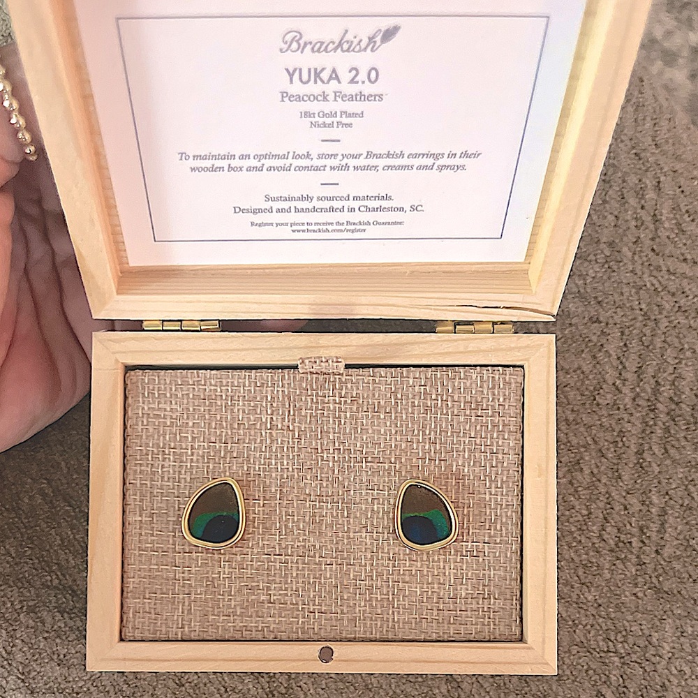 Brackish Yuka 2.0 stud earrings NWT STUNNING AND PERFECTLY UNIQUE!